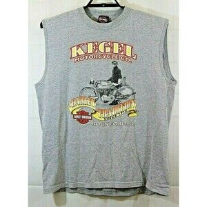 Harley Davidson T Shirt Vintage Kegel Motorcycle Co Rockford IL USA Mens XL